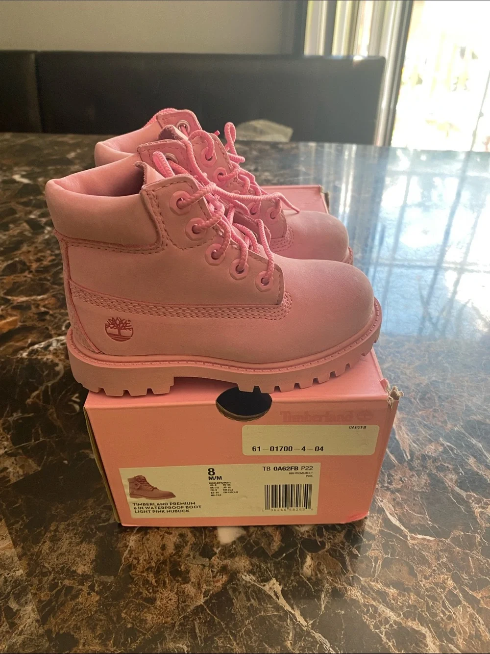 Timberland Kids Pink Lace-Up Rugged Sole Boots